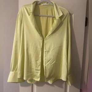 Satin yellow top
